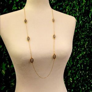 NWT 14th & Union Gold & Slate Gem Necklace